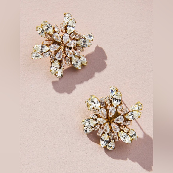 Anthropologie Poinsettia Earrings - Picture 1 of 2